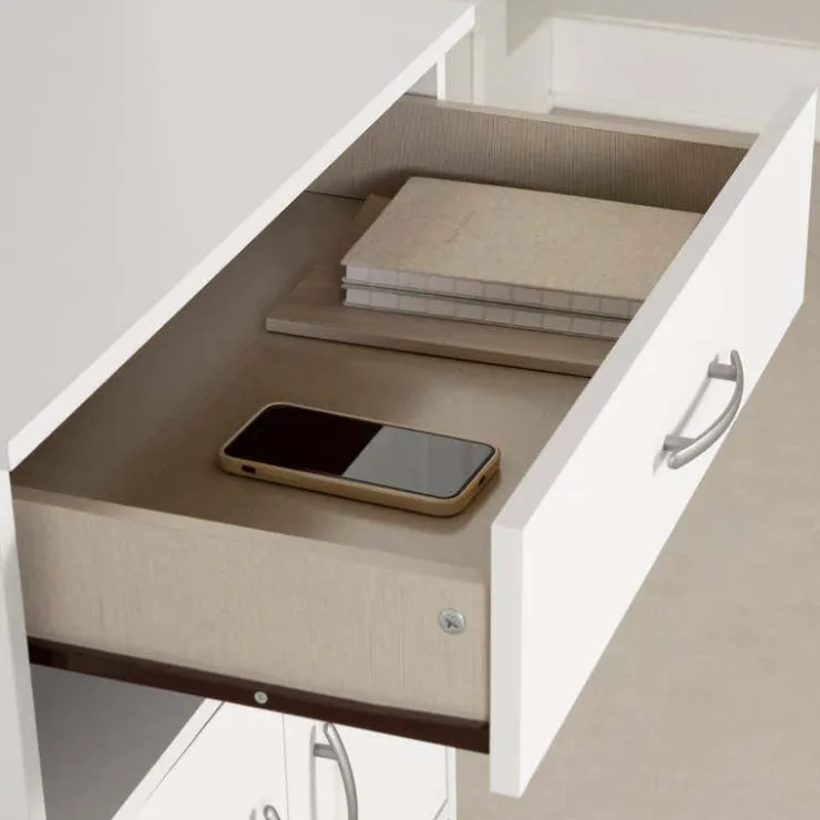 Meubles South Shore Microwave Cart on Wheels - South Shore Pure White