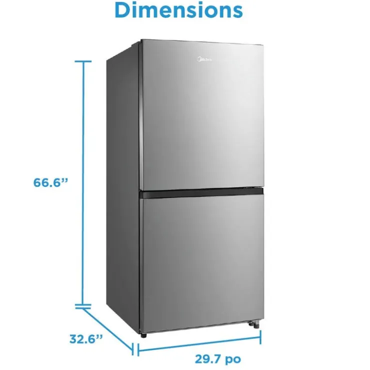 MIDEA 30" Convertible Refrigerator/Freezer All refrigerator, Convertible Freezer - MRU21C7BST Stainless