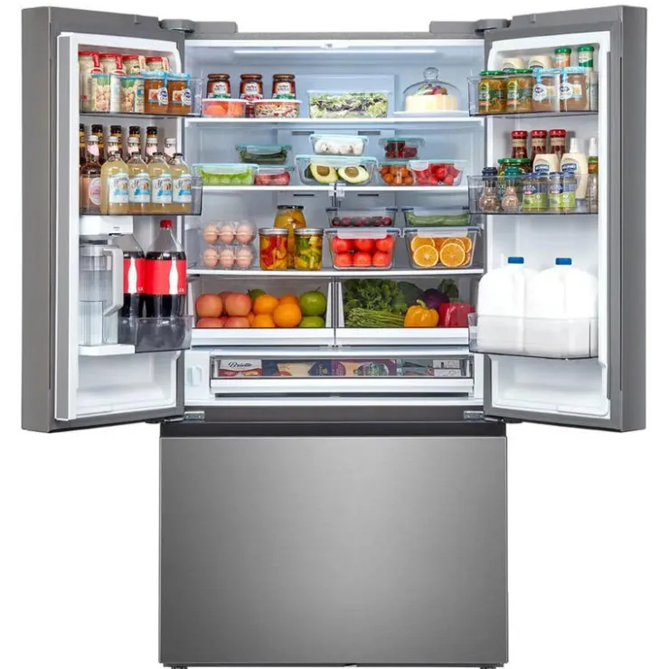 MIDEA 26,5 Cu. Ft. 36 In Refrigerator Bottom Freezer, French door - MRF27I6BST Stainless Clearance
