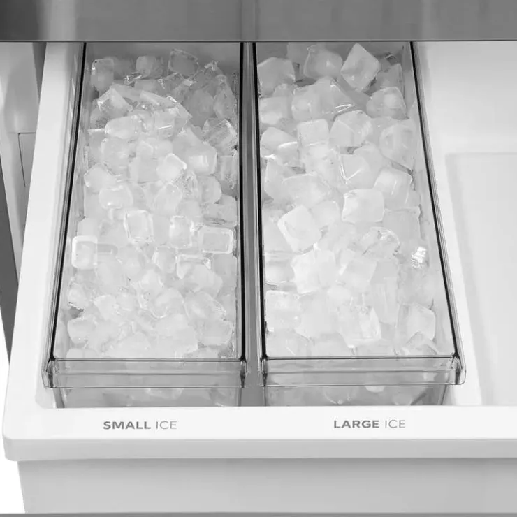 MIDEA 26,5 Cu. Ft. 36 In Refrigerator Bottom Freezer, French door - MRF27I6BST Stainless Clearance