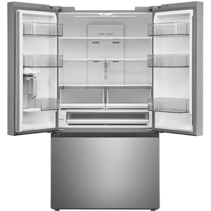 MIDEA 31.7 Cu. Ft. 36 In Refrigerator Bottom Freezer, French door - MRF32I6BST Stainless Discount
