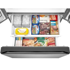 MIDEA 31.7 Cu. Ft. 36 In Refrigerator Bottom Freezer, French door - MRF32I6BST Stainless Discount