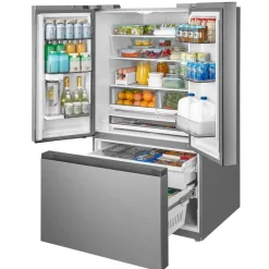 MIDEA 31.7 Cu. Ft. 36 In Refrigerator Bottom Freezer, French door - MRF32I6BST Stainless Discount
