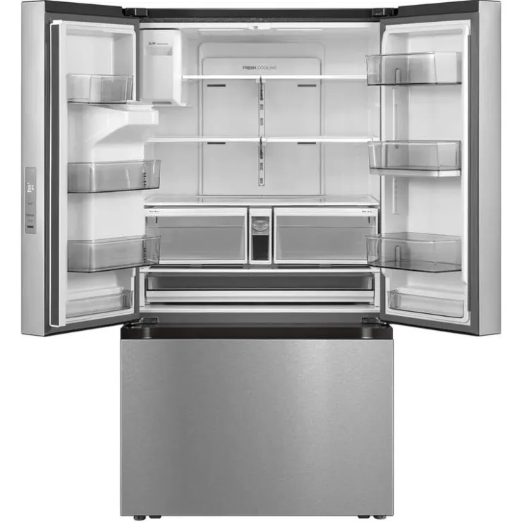MIDEA 29.3 Cu. Ft. 36 In Refrigerator Bottom Freezer, French door - MRF29D2AST Stainless Discount