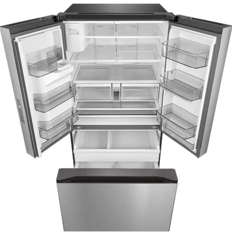 MIDEA 29.3 Cu. Ft. 36 In Refrigerator Bottom Freezer, French door - MRF29D2AST Stainless Discount