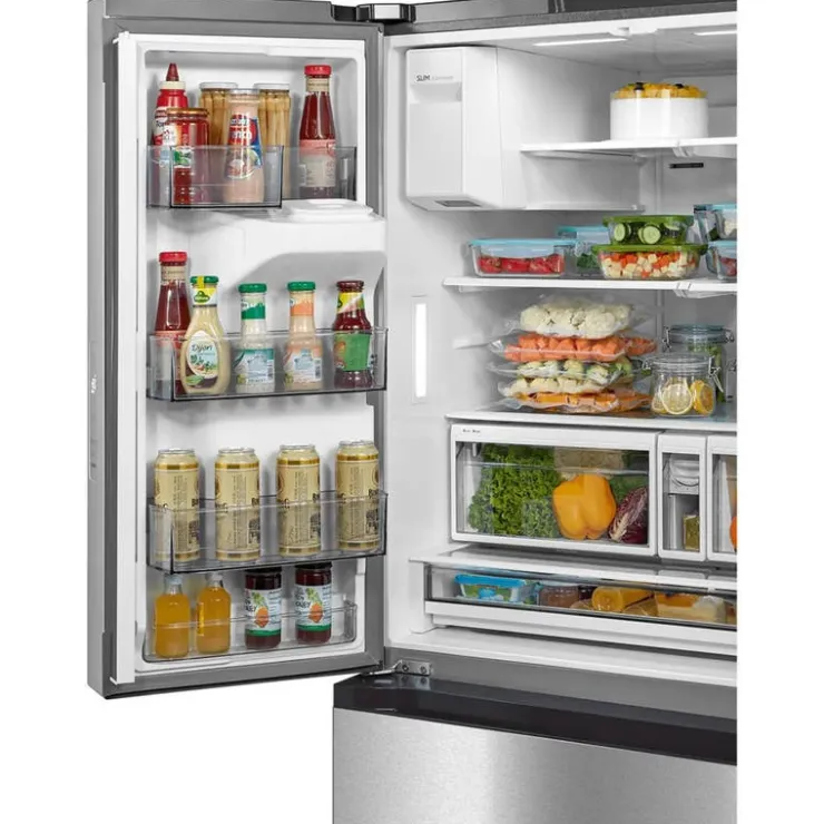 MIDEA 29.3 Cu. Ft. 36 In Refrigerator Bottom Freezer, French door - MRF29D2AST Stainless Discount