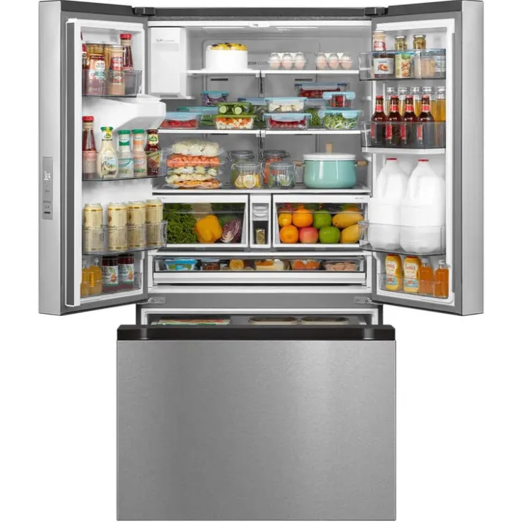 MIDEA 29.3 Cu. Ft. 36 In Refrigerator Bottom Freezer, French door - MRF29D2AST Stainless Discount
