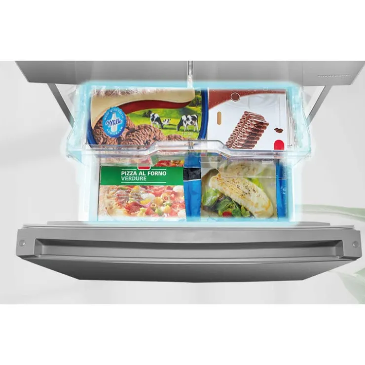 MIDEA 18 Cu Ft 30 In Refrigerator Bottom Freezer, French door - MRF18B4AST Stainless Hot