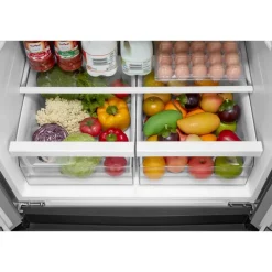 MIDEA 18 Cu Ft 30 In Refrigerator Bottom Freezer, French door - MRF18B4AST Stainless Hot