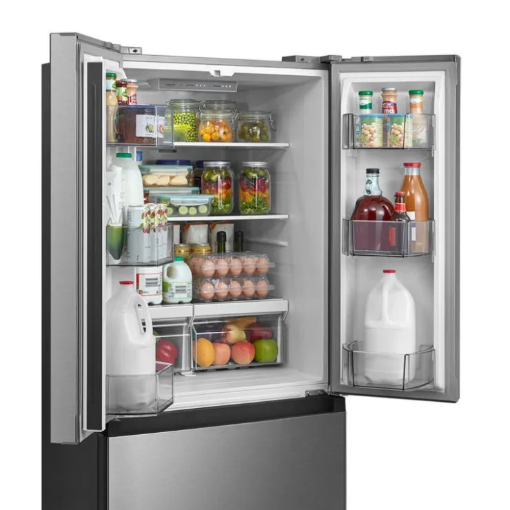 MIDEA 18 Cu Ft 30 In Refrigerator Bottom Freezer, French door - MRF18B4AST Stainless Hot