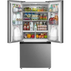 MIDEA 18 Cu Ft 30 In Refrigerator Bottom Freezer, French door - MRF18B4AST Stainless Hot