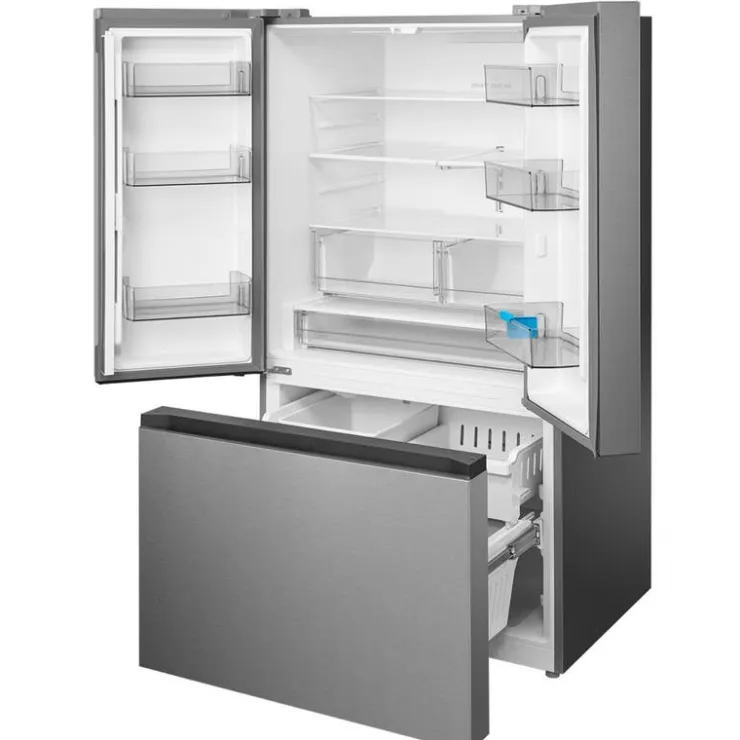 MIDEA 22,5 Cu. Ft. 33" Refrigerator Bottom Freezer, French door - MRF23I7AST Stainless Steel Clearance
