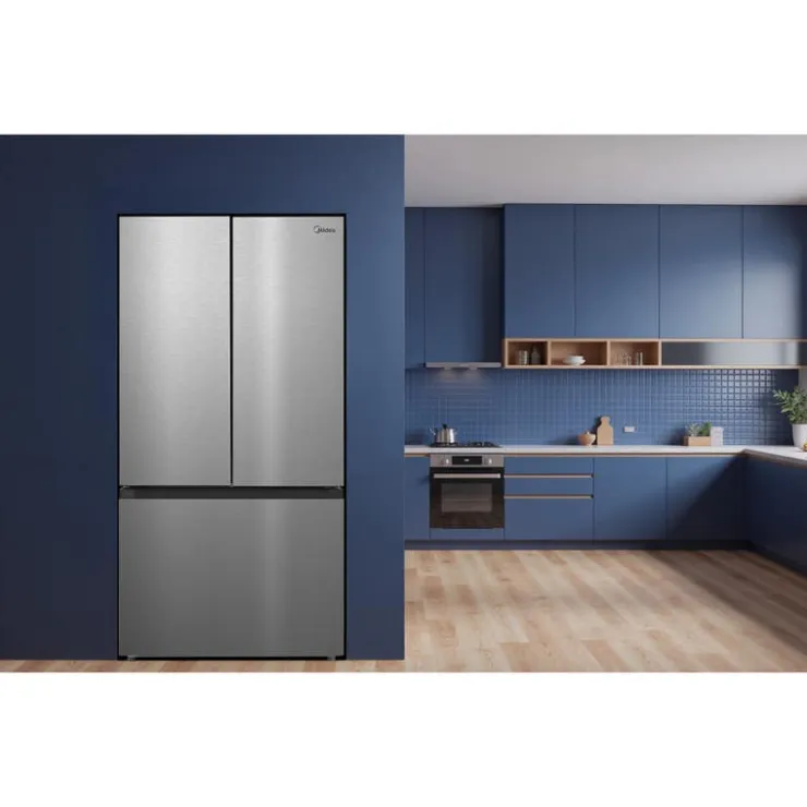 MIDEA 22,5 Cu. Ft. 33" Refrigerator Bottom Freezer, French door - MRF23I7AST Stainless Steel Clearance