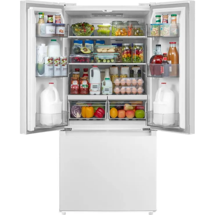 MIDEA 18,4 Cu. Ft. 30" Refrigerator Bottom Freezer, French door - MRF18B4AWW White Online