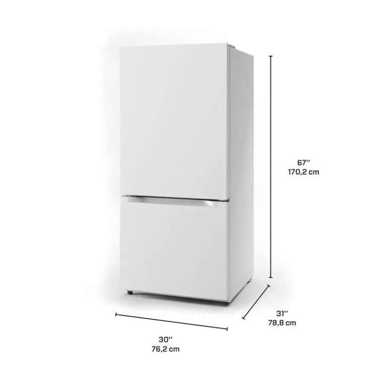 MIDEA 18.7 Cu. Ft. 30" Refrigerator Bottom Freezer - MRB19B7AWW White
