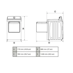 MIDEA Dryer   27" - MLHE52S7AGG Grey Hot