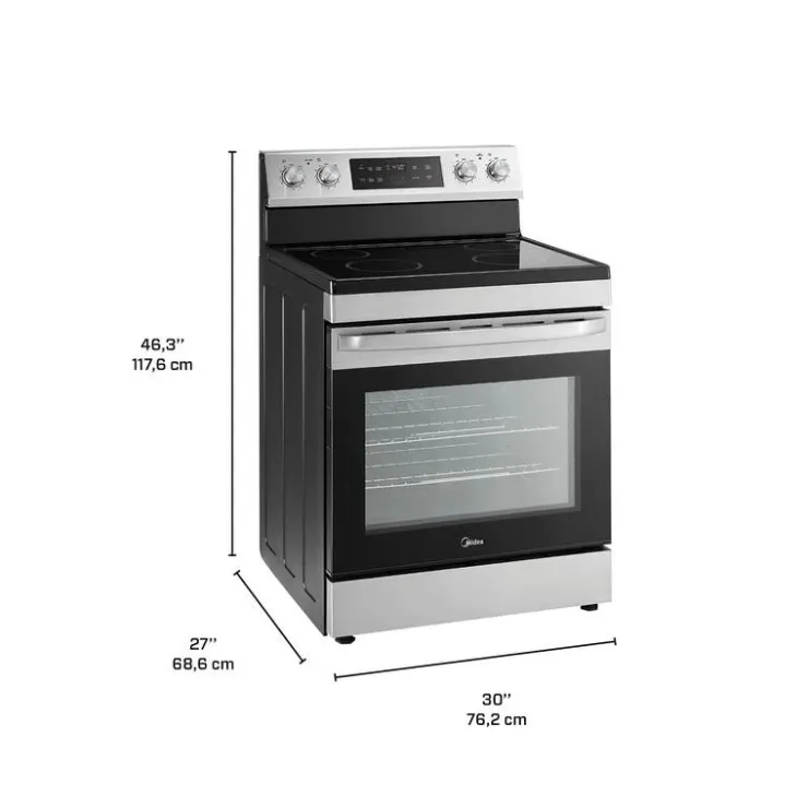 MIDEA Range 30" Electric Glass-Ceramic - MER30B14ASTC Stainless Steel Clearance