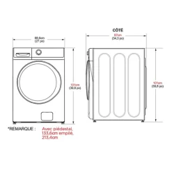 MIDEA Washer Front-Load 27" - MLHW52S7AWW White Outlet