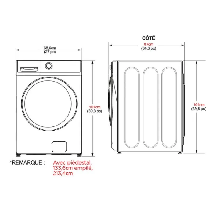MIDEA Washer Front-Load 27" - MLHW52S7AWW White Outlet