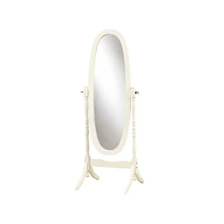 Monarch Mirror - 59"h / antique oval wood frame - White Outlet