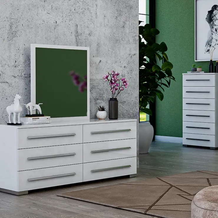 Mirror for Bedroom Dresser WHITE