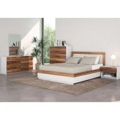 MEQ Mirror for Bedroom Dresser WHITE/WALNUT