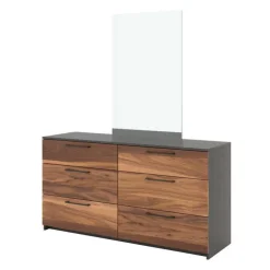 MEQ Mirror for Bedroom Dresser SLATE/WALNUT Hot