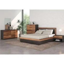 MEQ Mirror for Bedroom Dresser SLATE/WALNUT Hot