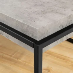 Meubles South Shore Modern Industrial Coffee Table - South Shore CONCRETE GRAY AND BLACK