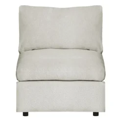 Modular Armless Chair - Beige Grey, Chenille Fabric Best