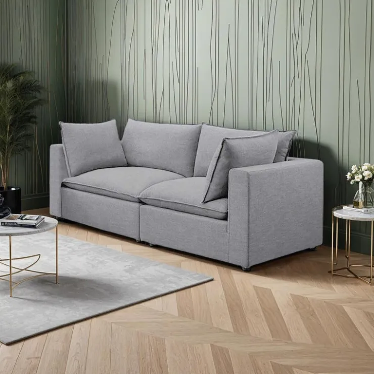 Modular Loveseat - 2 pcs Grey Outlet