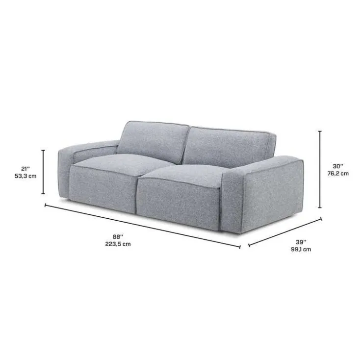 Modular Loveseat - 2 pcs GREY Sale