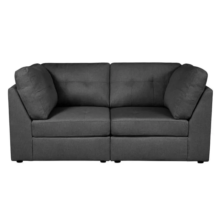 Modular Loveseat - 2 pcs Dark Grey Sale