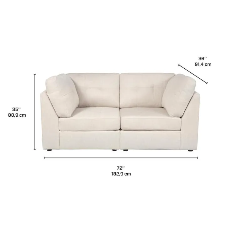 Modular Loveseat - 2 pcs Beige