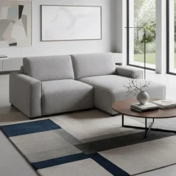 Sofa By Fancy Modular Loveseat with Chaise on the Right - 2 pcs Grey Outlet