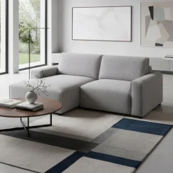 Sofa By Fancy Modular Loveseat with Chaise on the Left - 2 pcs Grey Clearance