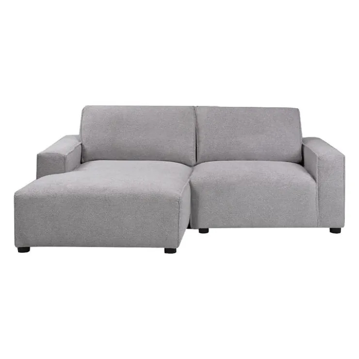 Sofa By Fancy Modular Loveseat with Chaise on the Left - 2 pcs Grey Clearance
