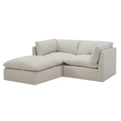 Modular Loveseat with Ottoman - 3 pcs BEIGE Discount
