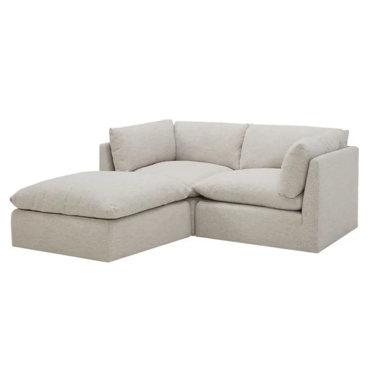 Modular Loveseat with Ottoman - 3 pcs BEIGE Discount