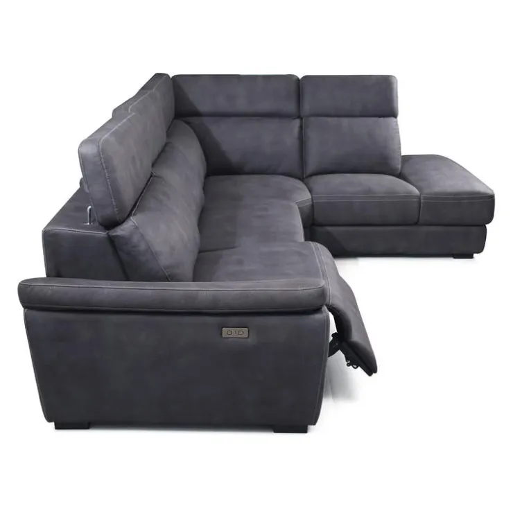 Modular Power Reclining Sectional with Adjustable Headrests - 4 pcs Dark Grey Sale