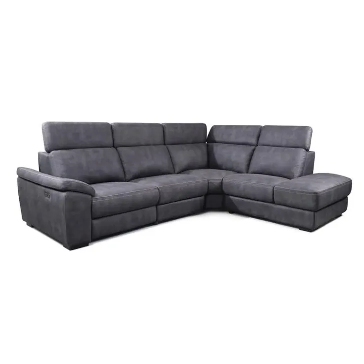 Modular Power Reclining Sectional with Adjustable Headrests - 4 pcs Dark Grey Sale