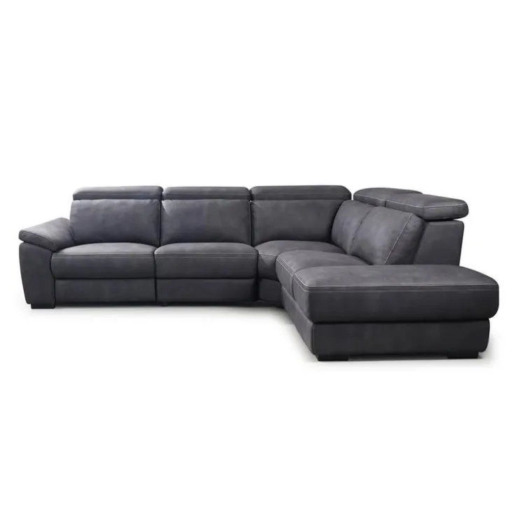 Modular Power Reclining Sectional with Adjustable Headrests - 4 pcs Dark Grey Sale