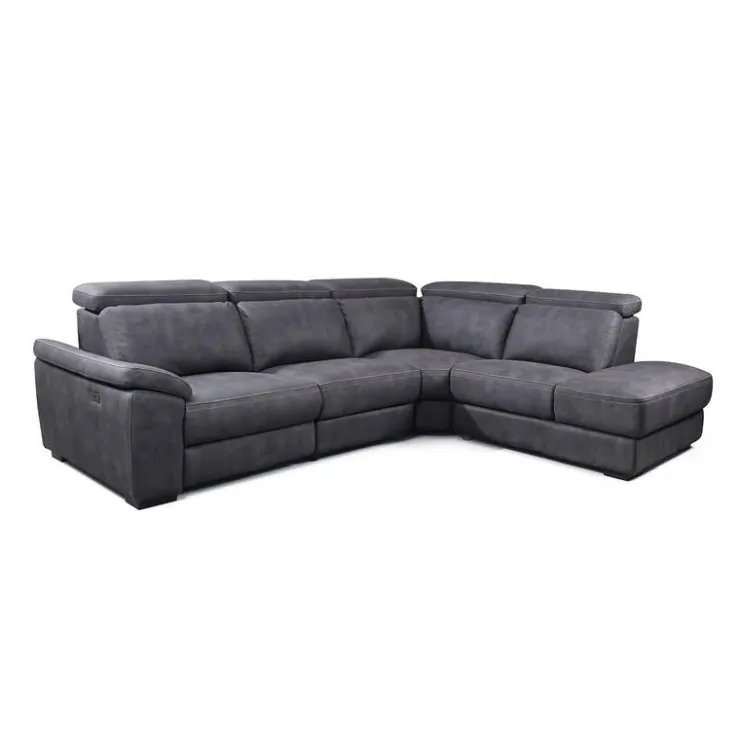 Modular Power Reclining Sectional with Adjustable Headrests - 4 pcs Dark Grey Sale