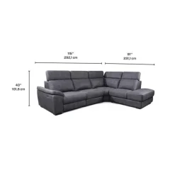 Modular Power Reclining Sectional with Adjustable Headrests - 4 pcs Dark Grey Sale