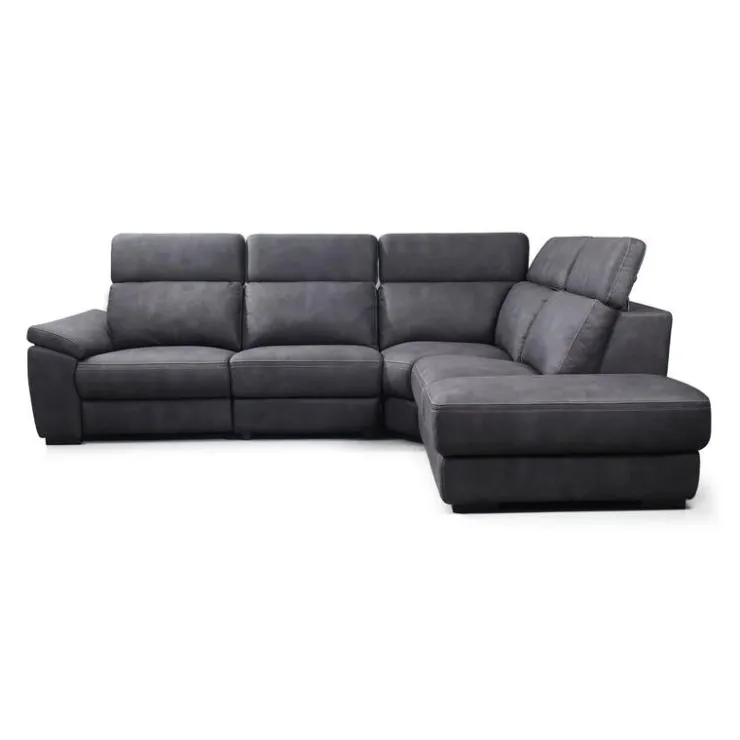 Modular Power Reclining Sectional with Adjustable Headrests - 4 pcs Dark Grey Sale