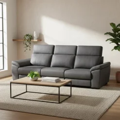 Modular Power Reclining Sofa with Adjustable Headrests - 3 pcs Dark Grey Online