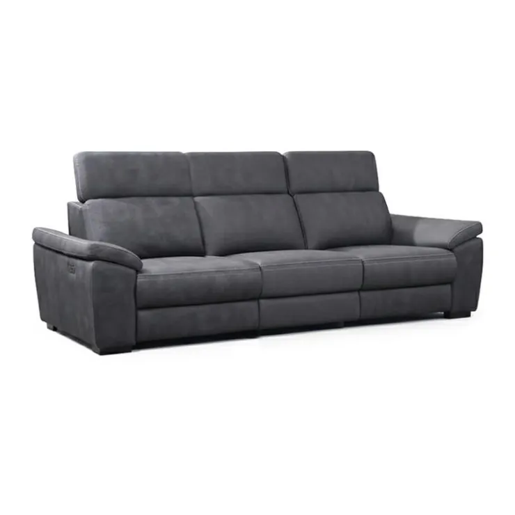 Modular Power Reclining Sofa with Adjustable Headrests - 3 pcs Dark Grey Online