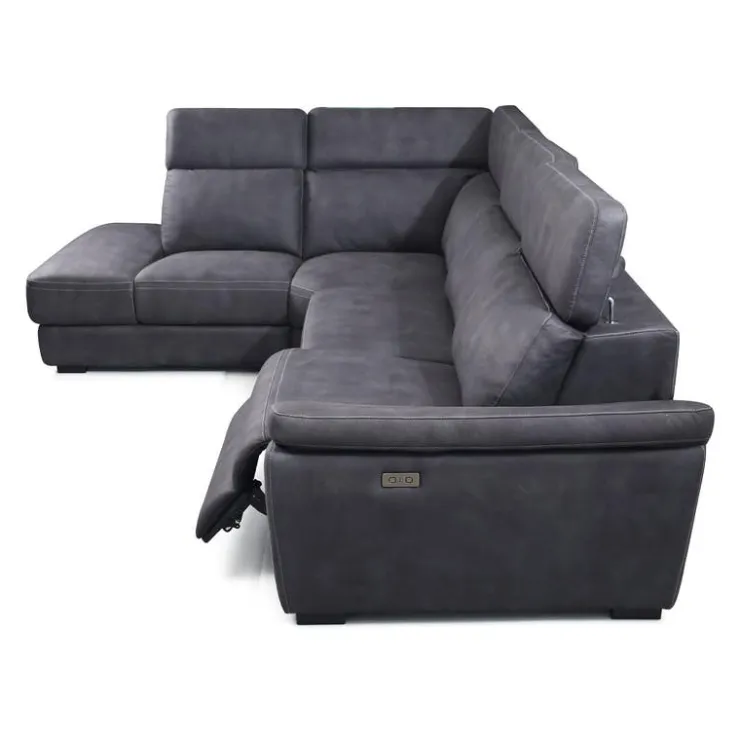 Modular Power Reclining Sectional with Adjustable Headrests - 4 pcs Dark Grey Best