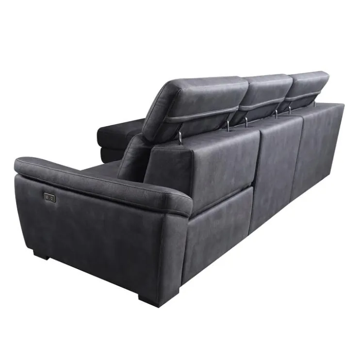 Modular Power Reclining Sectional with Adjustable Headrests - 4 pcs Dark Grey Best
