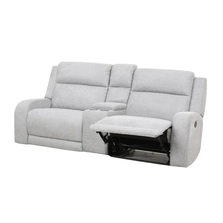 Modular Reclining Loveseat and Console with Storage and Cup Holders - 3 pcs Beige Clearance
